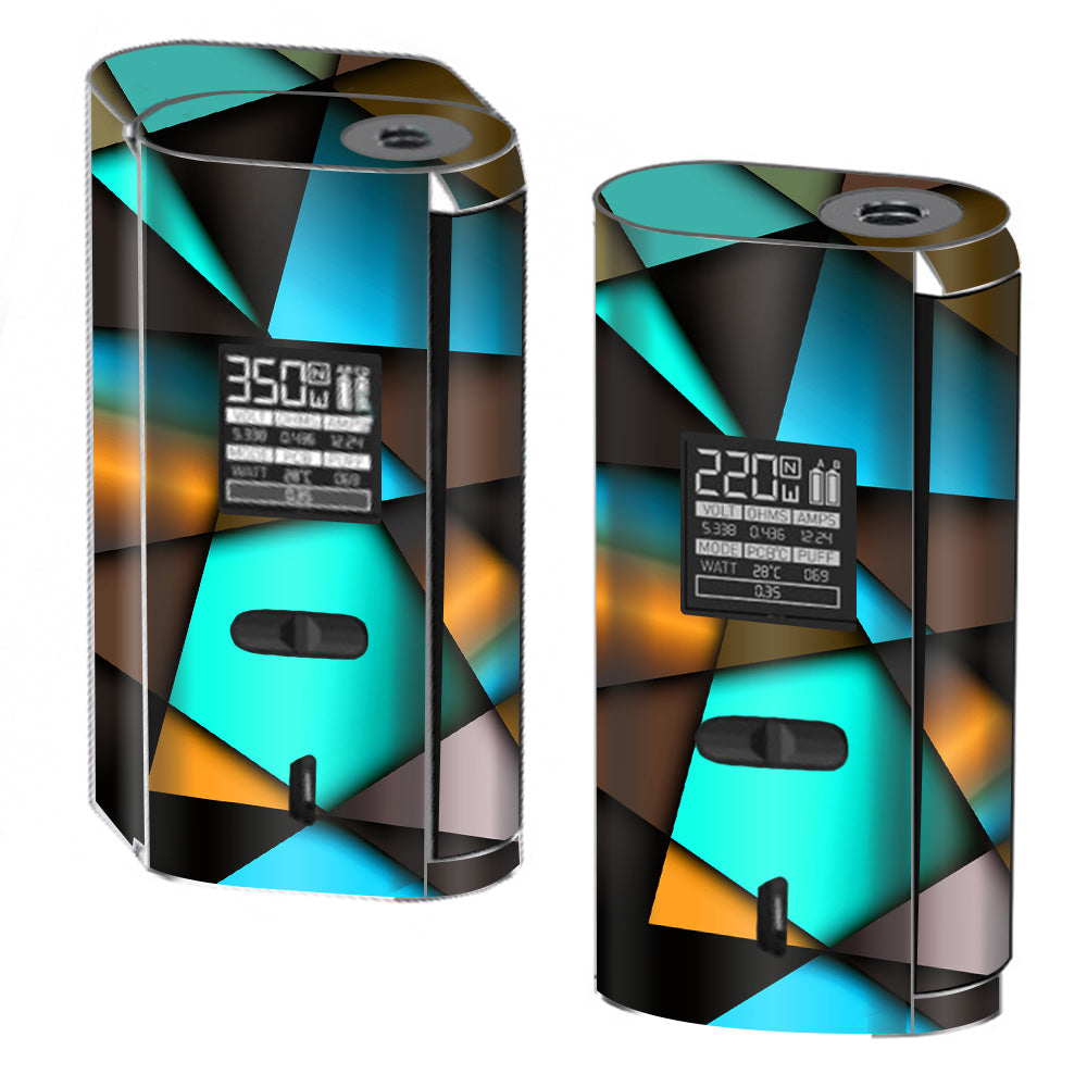  Awesome Blue Gold Pattern Smok GX2/4 350w Skin