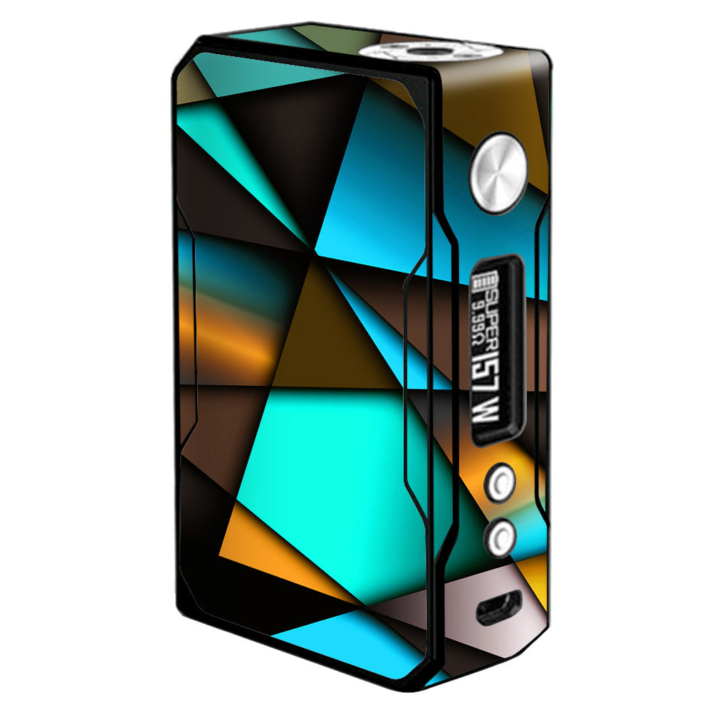  Awesome Blue Gold Pattern Voopoo Drag 157w Skin