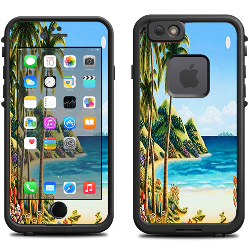  Beach Water Palm Trees Lifeproof Fre iPhone 6 Skin