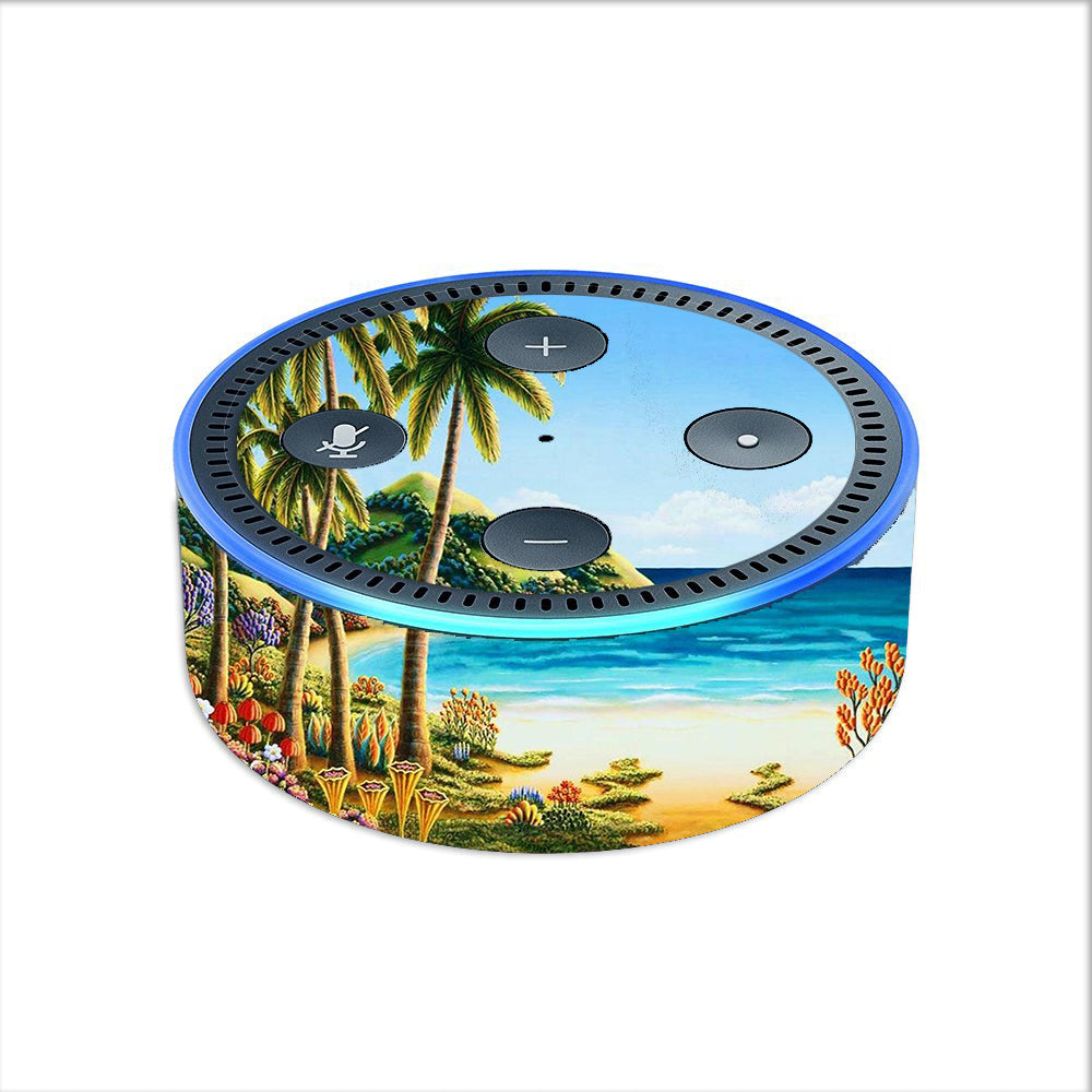  Beach Water Palm Trees Amazon Echo Dot 2nd Gen Skin