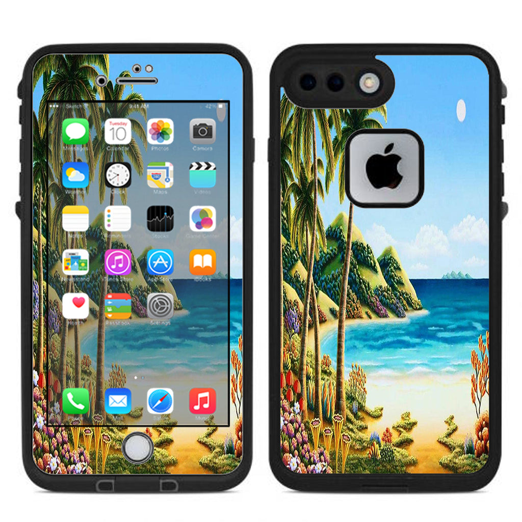  Beach Water Palm Trees Lifeproof Fre iPhone 7 Plus or iPhone 8 Plus Skin