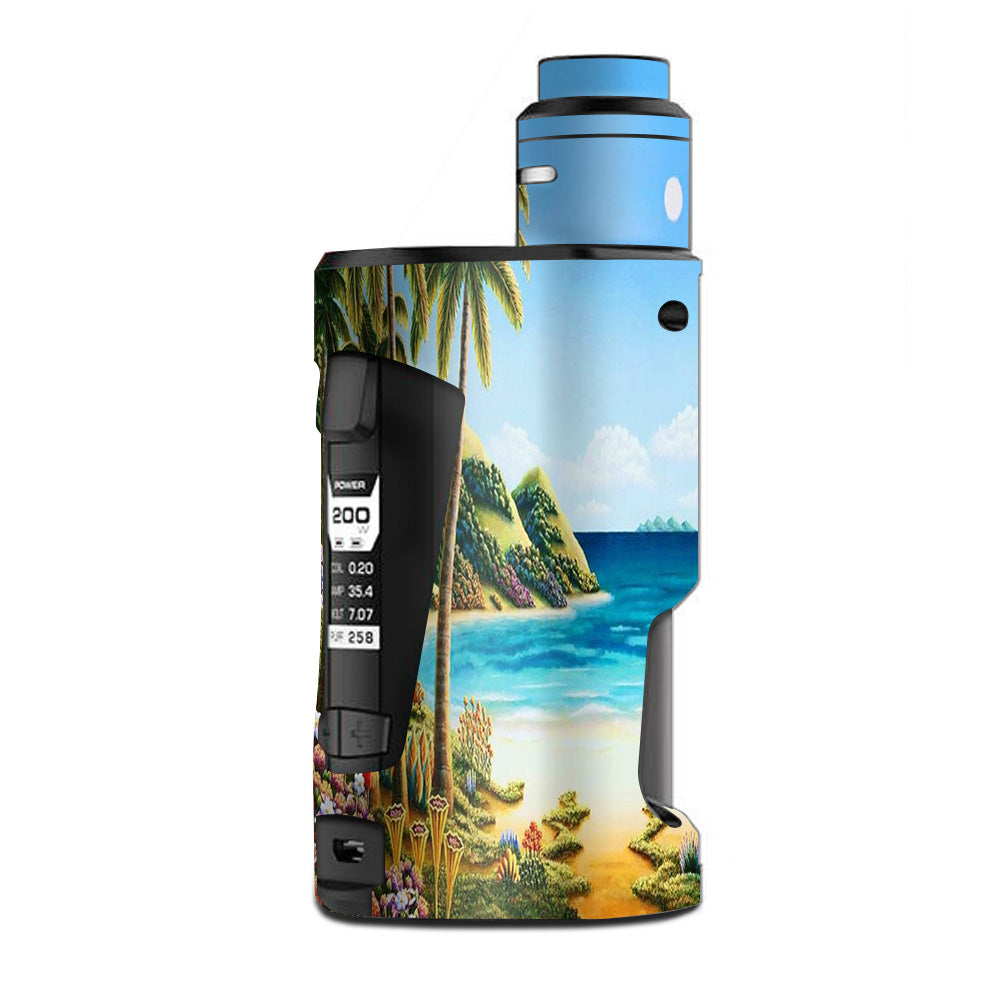  Beach Water Palm Trees G Box Squonk Geek Vape Skin