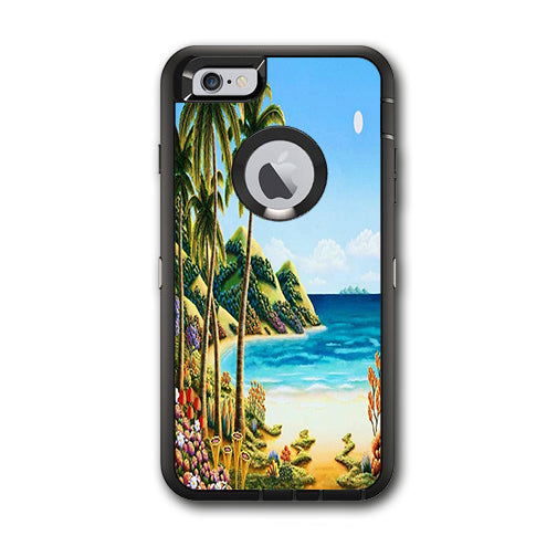  Beach Water Palm Trees Otterbox Defender iPhone 6 PLUS Skin