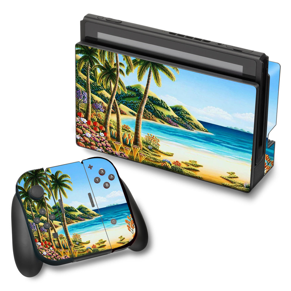  Beach Water Palm Trees Nintendo Switch Skin