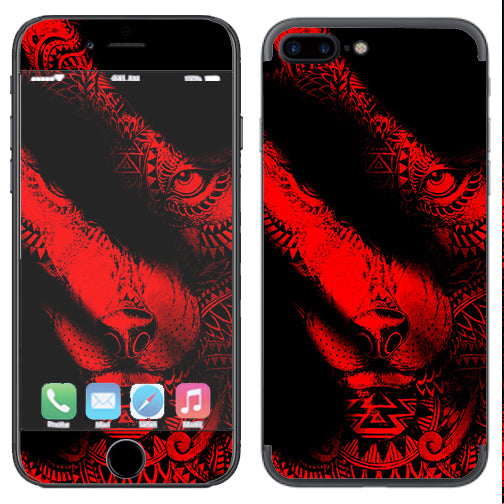  Aztec Lion Red Apple  iPhone 7+ Plus / iPhone 8+ Plus Skin