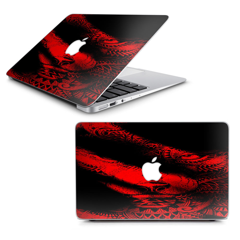  Aztec Lion Red Macbook Air 11" A1370 A1465 Skin