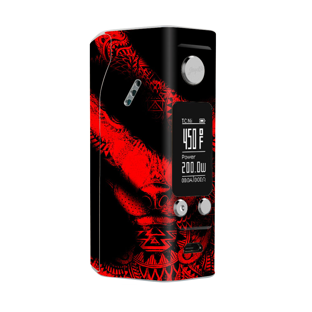  Aztec Lion Red Wismec Reuleaux RX200S Skin