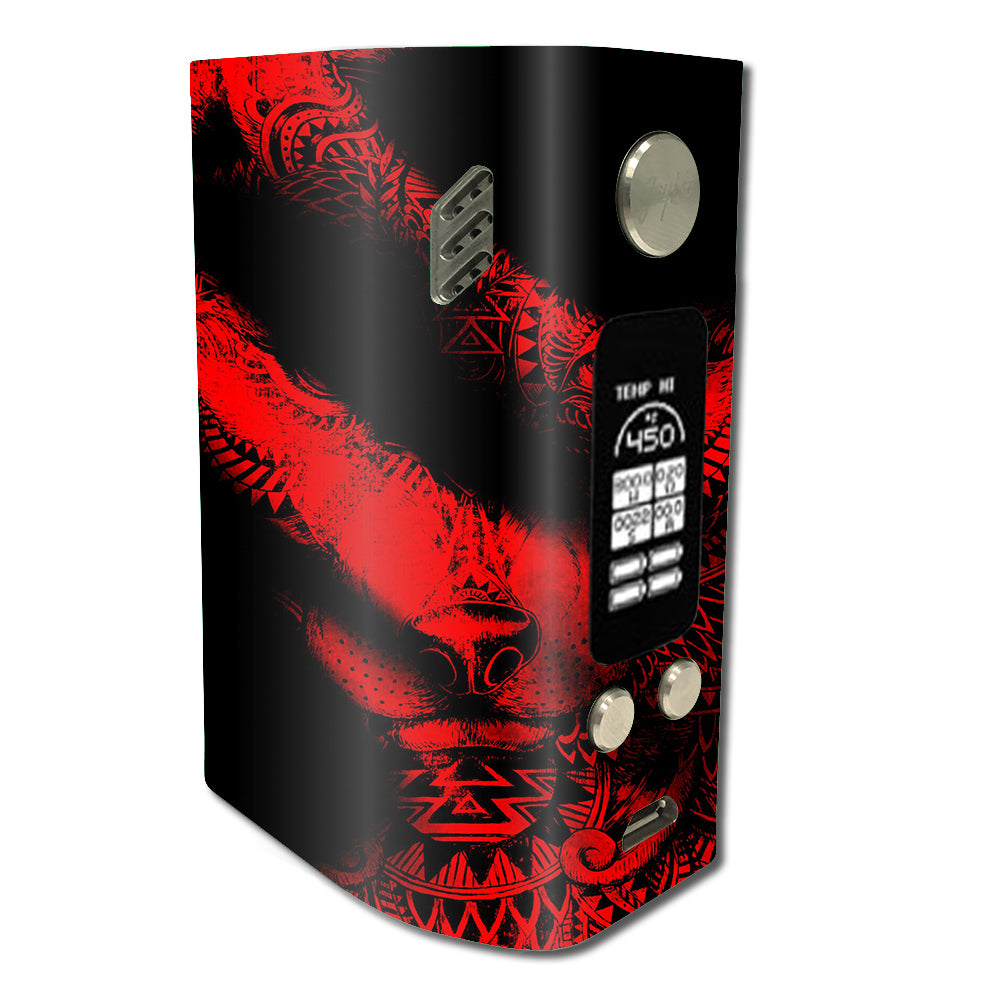  Aztec Lion Red Wismec Reuleaux RX300 Skin