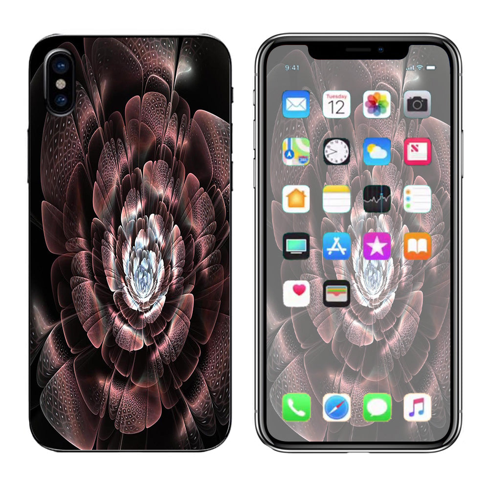  Abstract Rose Flower Apple iPhone X Skin
