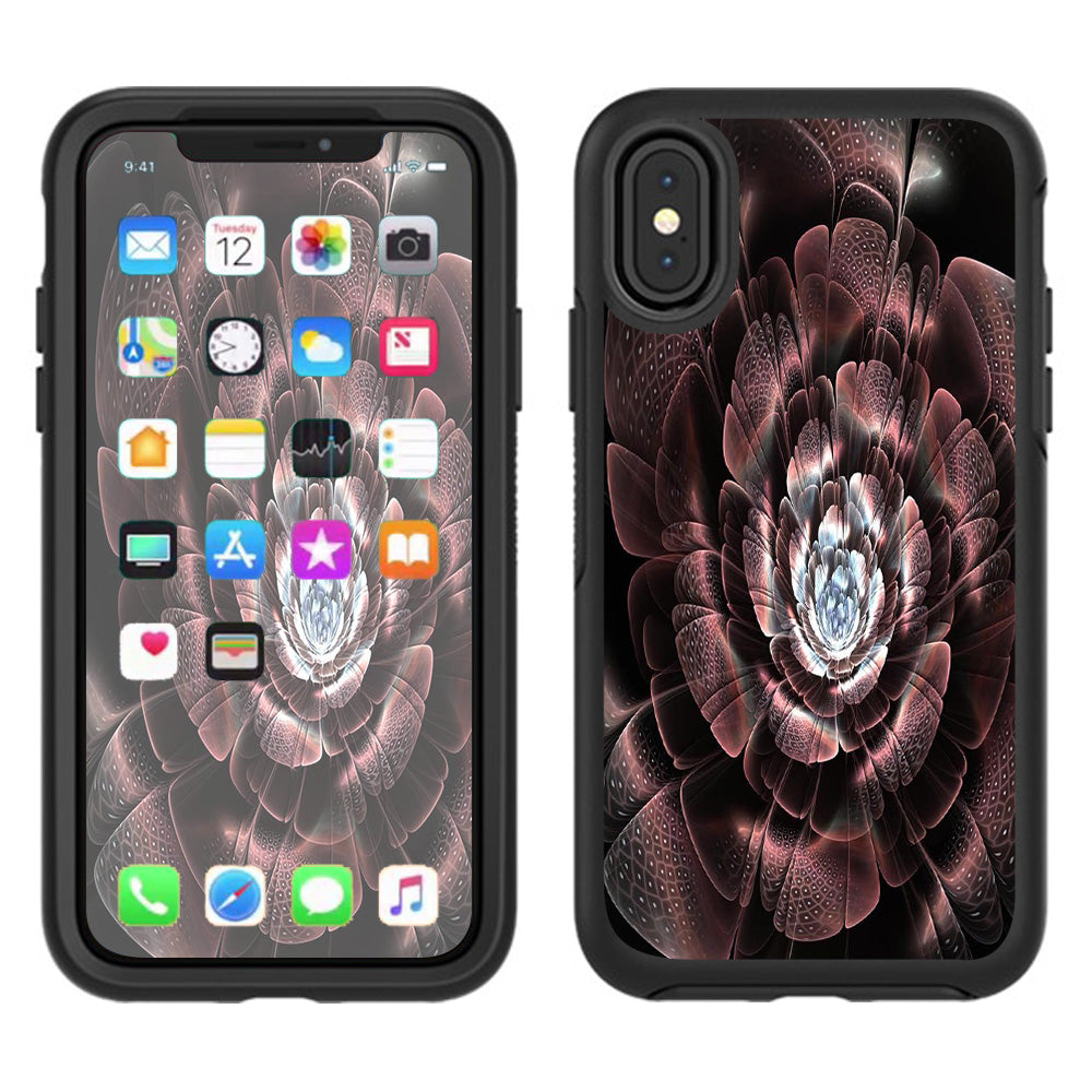  Abstract Rose Flower Otterbox Defender Apple iPhone X Skin
