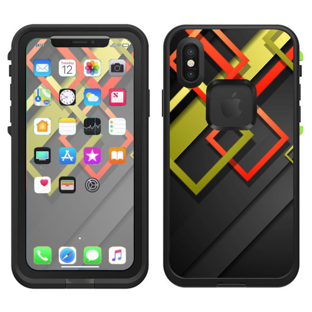  Tech Abstract Lifeproof Fre Case iPhone X Skin