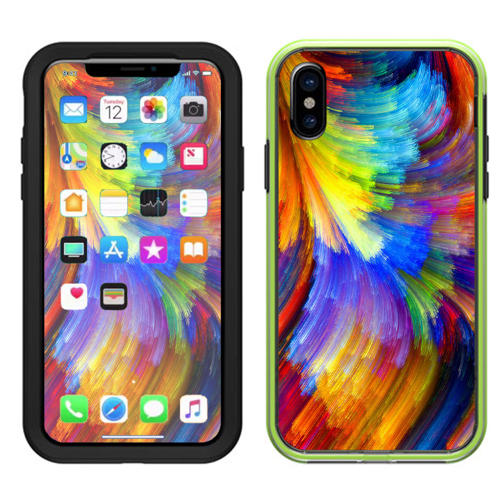  Watercolor Paint Lifeproof Slam Case iPhone X Skin