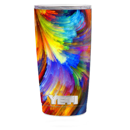  Watercolor Paint Yeti 20oz Rambler Tumbler Skin