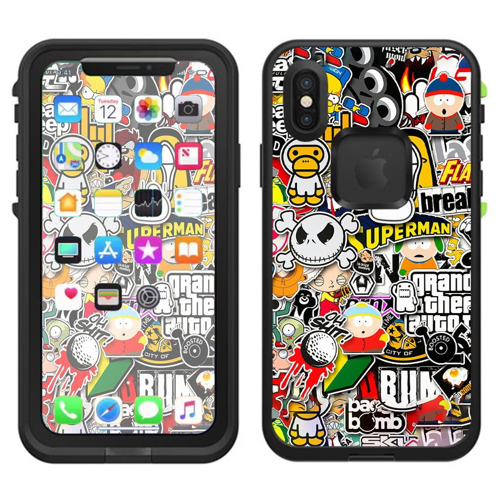  Sticker Slap Lifeproof Fre Case iPhone X Skin