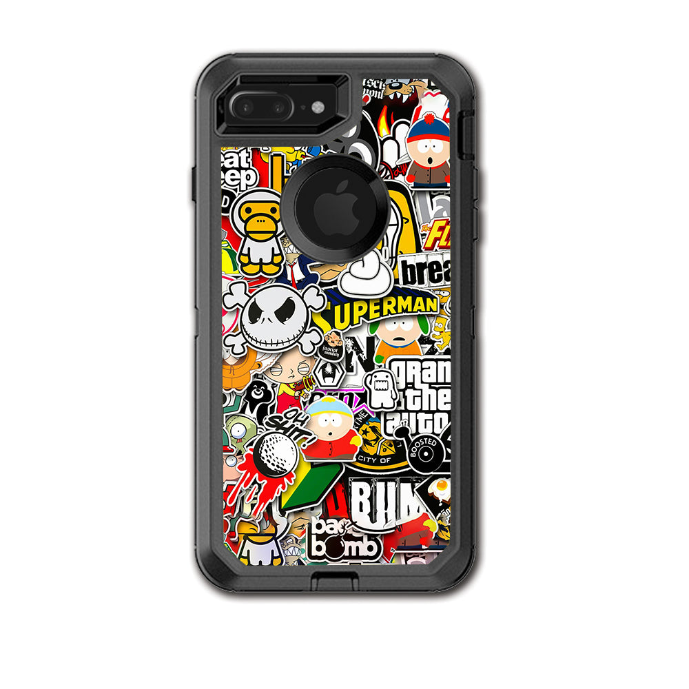  Sticker Slap Otterbox Defender iPhone 7+ Plus or iPhone 8+ Plus Skin