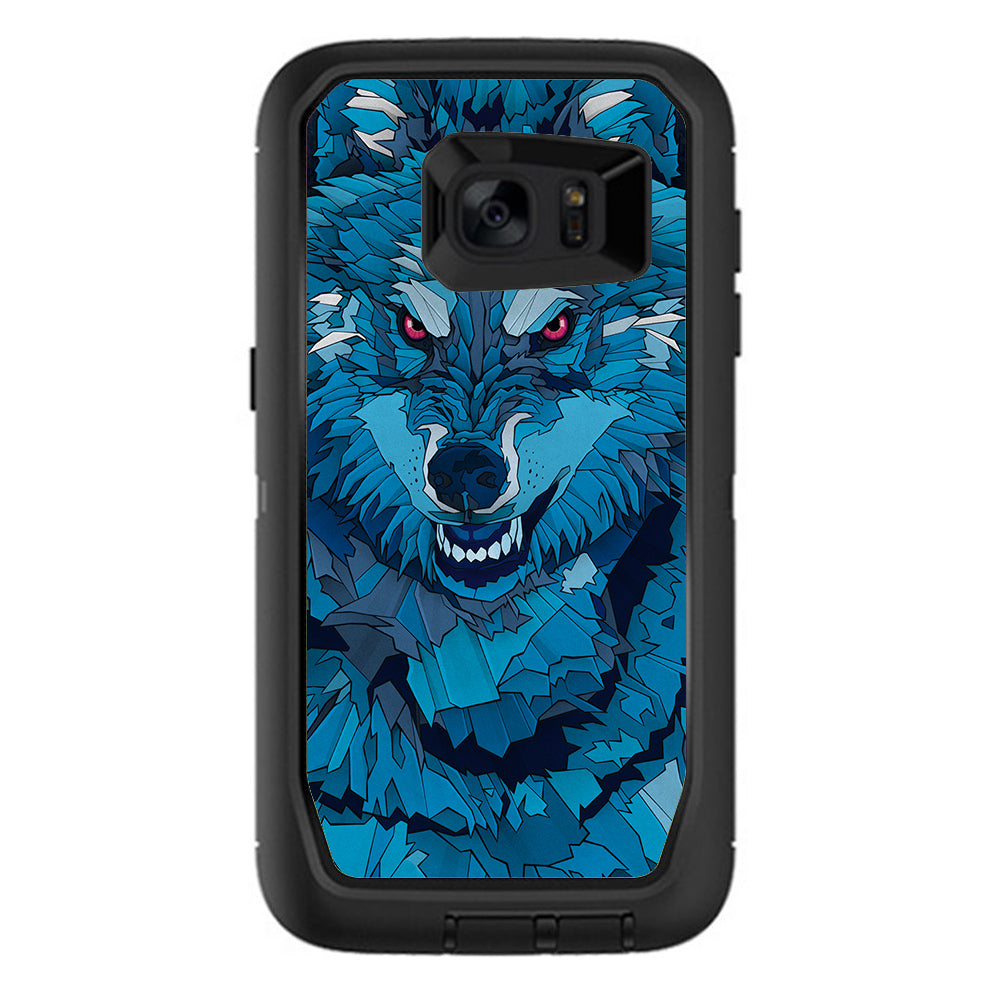  Blue Wolf Otterbox Defender Samsung Galaxy S7 Edge Skin
