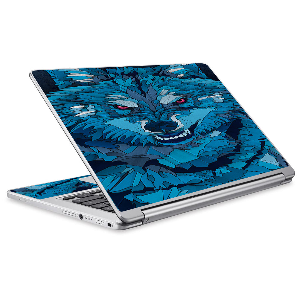  Blue Wolf Acer Chromebook R13 Skin