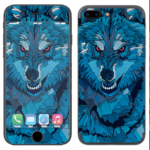  Blue Wolf Apple  iPhone 7+ Plus / iPhone 8+ Plus Skin