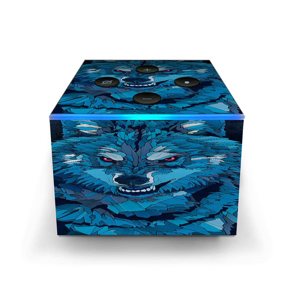  Blue Wolf Amazon Fire TV Cube Skin