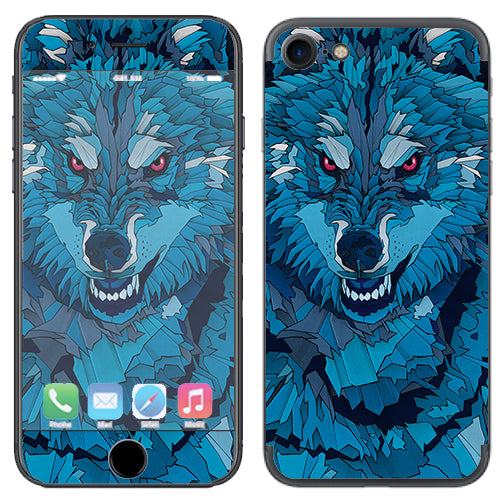  Blue Wolf Apple iPhone 7 or iPhone 8 Skin