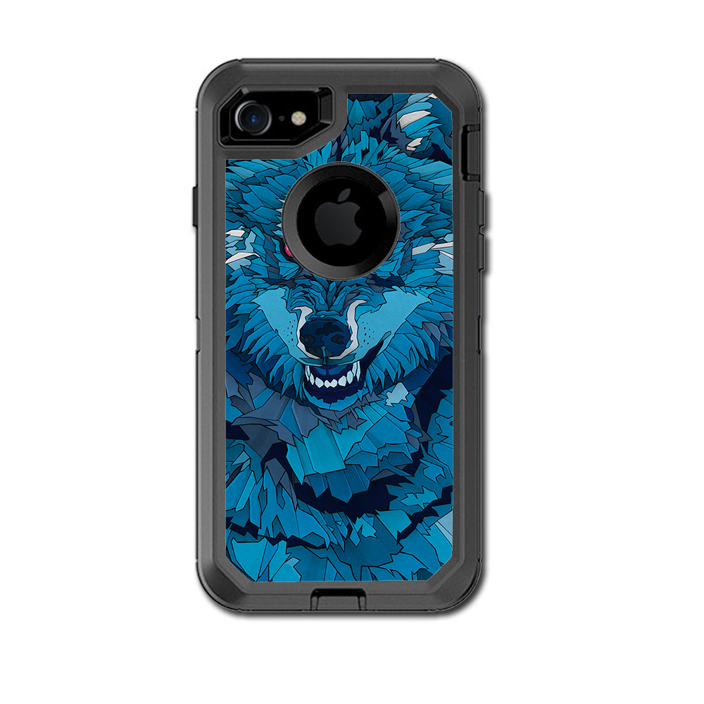  Blue Wolf Otterbox Defender iPhone 7 or iPhone 8 Skin