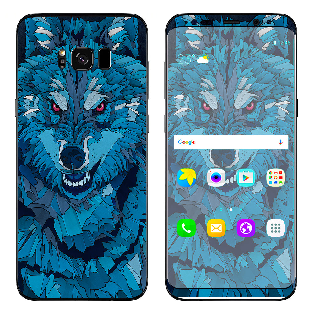  Blue Wolf Samsung Galaxy S8 Skin