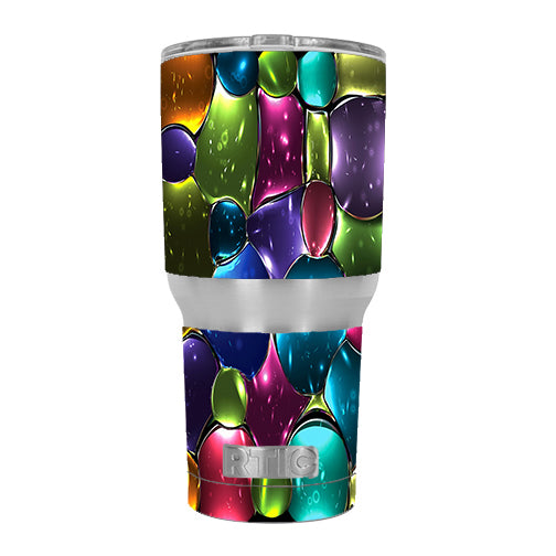 Stained Glass Bubbles RTIC 30oz Tumbler Skin