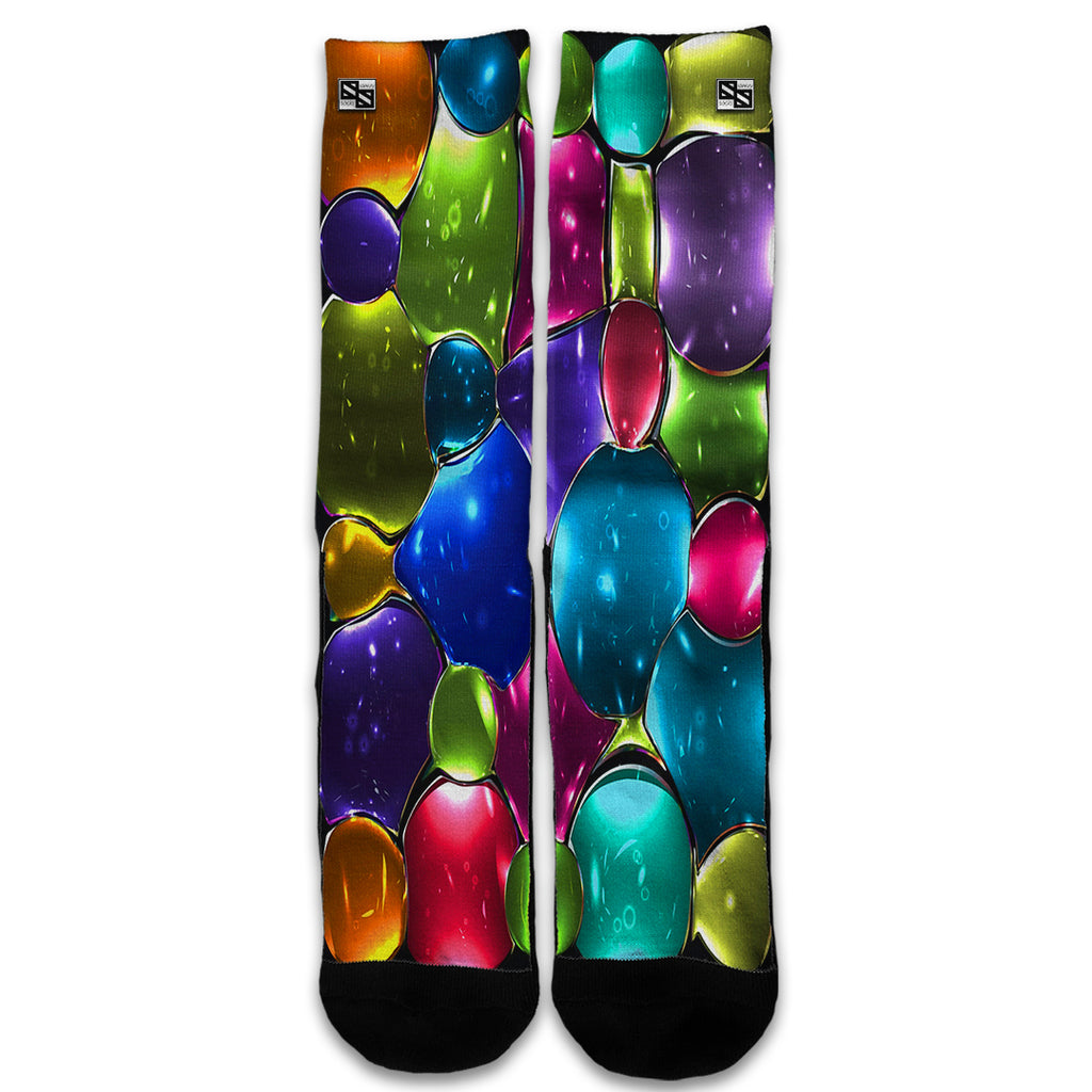  Stained Glass Bubbles Universal Socks