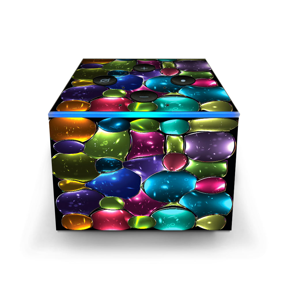  Stained Glass Bubbles Amazon Fire TV Cube Skin