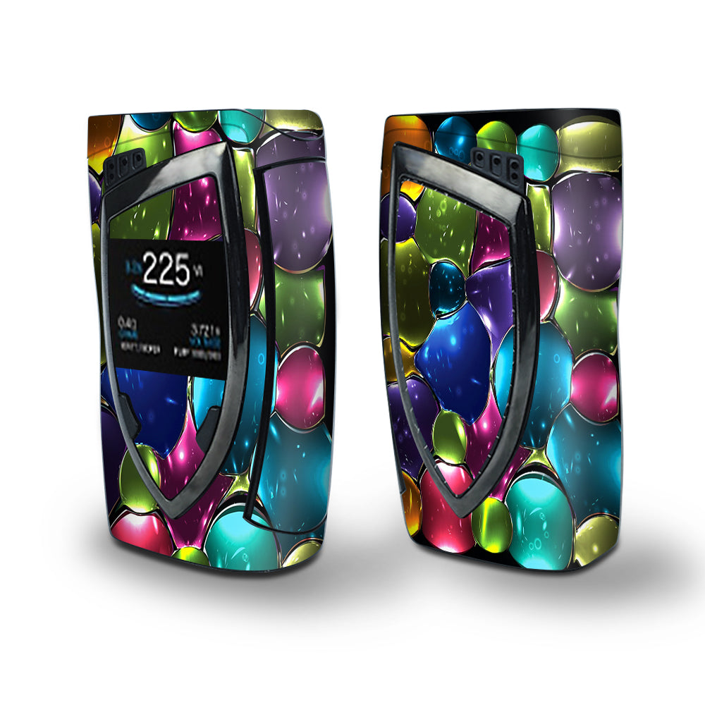 Skin Decal Vinyl Wrap for Smok Devilkin Kit 225w Vape (includes TFV12 Prince Tank Skins) skins cover/ Stained Glass Bubbles