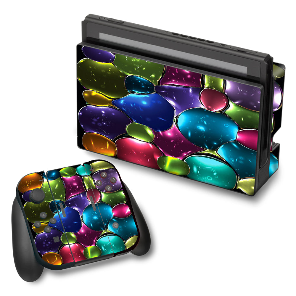 Stained Glass Bubbles Nintendo Switch Skin
