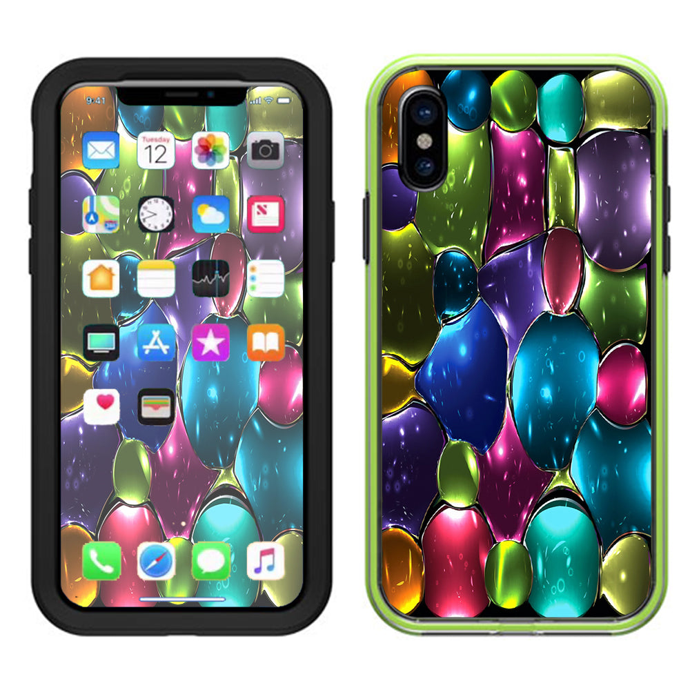  Stained Glass Bubbles Lifeproof Slam Case iPhone X Skin