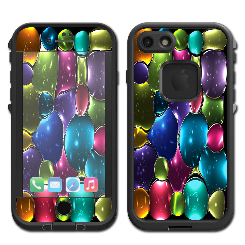  Stained Glass Bubbles Lifeproof Fre iPhone 7 or iPhone 8 Skin