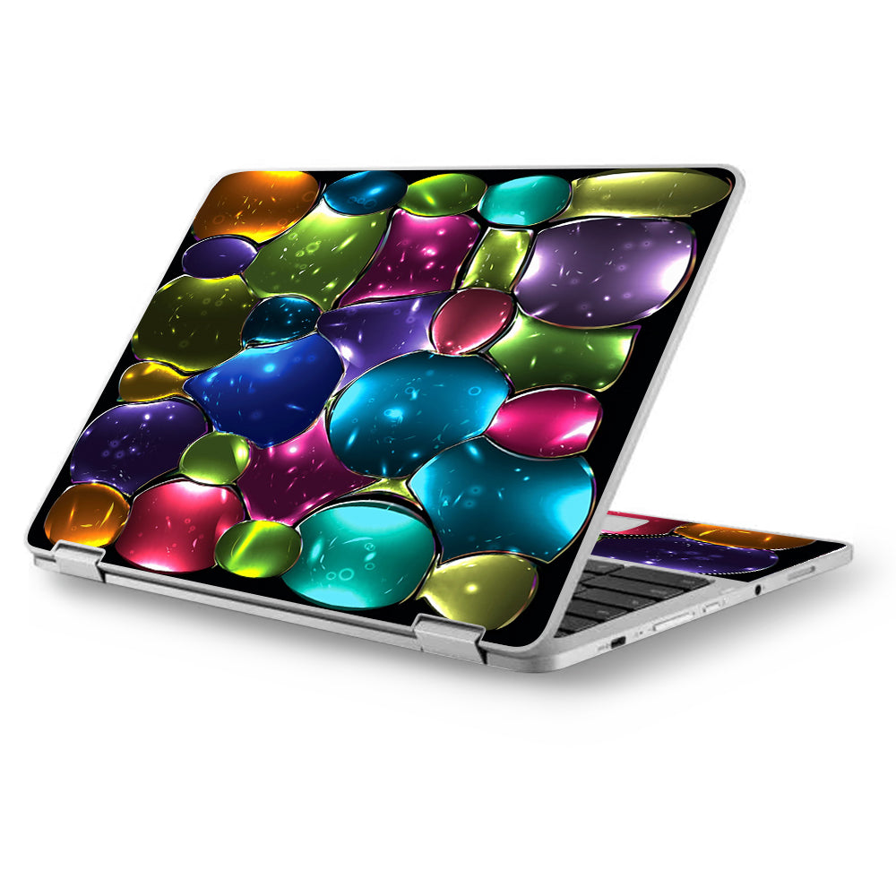  Stained Glass Bubbles Asus Chromebook Flip 12.5" Skin