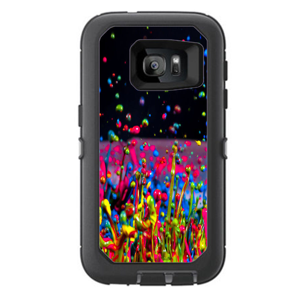  Splash Colorful Paint Otterbox Defender Samsung Galaxy S7 Skin
