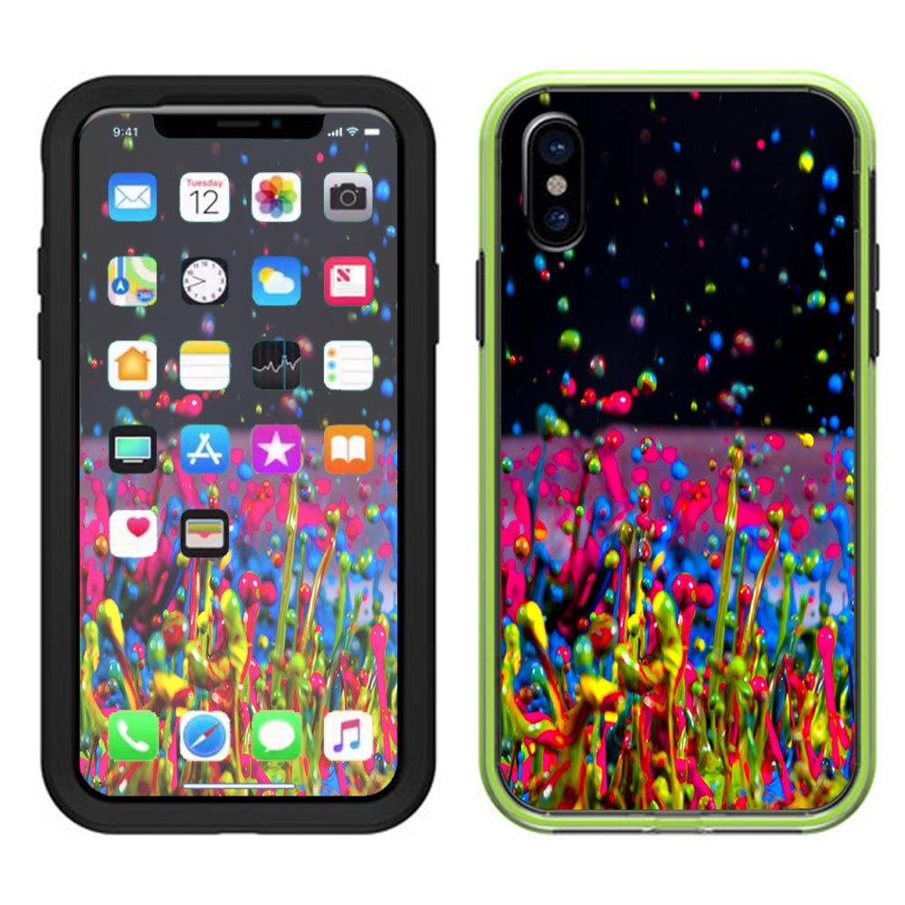  Splash Colorful Paint Lifeproof Slam Case iPhone X Skin