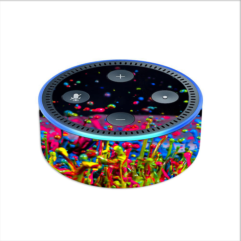  Splash Colorful Paint Amazon Echo Dot 2nd Gen Skin