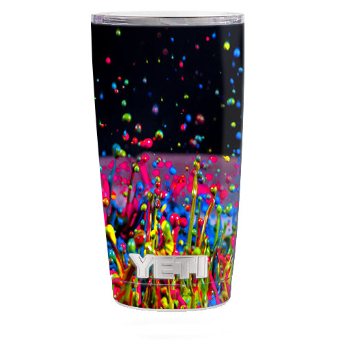  Splash Colorful Paint Yeti 20oz Rambler Tumbler Skin