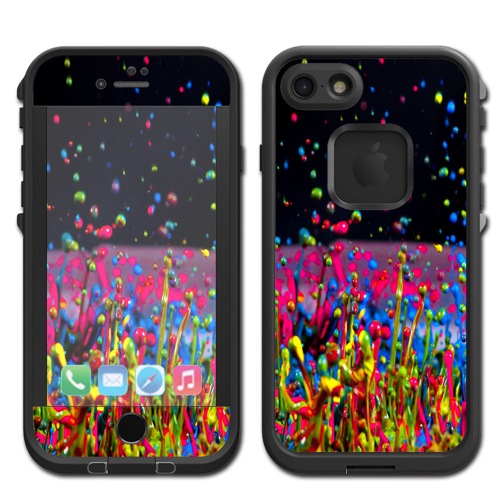  Splash Colorful Paint Lifeproof Fre iPhone 7 or iPhone 8 Skin