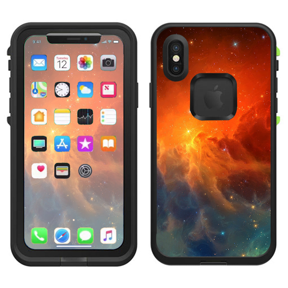  Space Clouds Nebula Lifeproof Fre Case iPhone X Skin