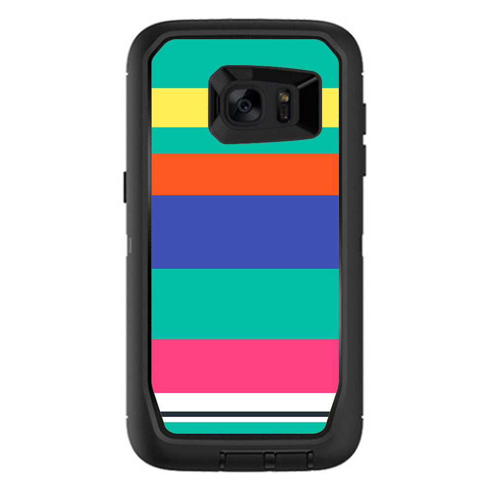  Slinko Pastel Lines Otterbox Defender Samsung Galaxy S7 Edge Skin
