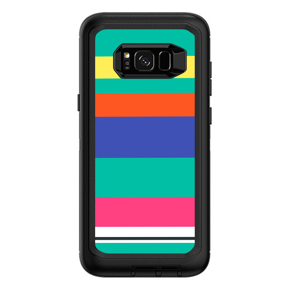  Slinko Pastel Lines Otterbox Defender Samsung Galaxy S8 Plus Skin