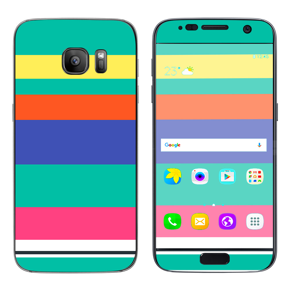  Slinko Pastel Lines Samsung Galaxy S7 Skin