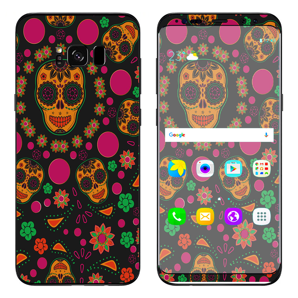  Dia De Los Skulls Samsung Galaxy S8 Skin