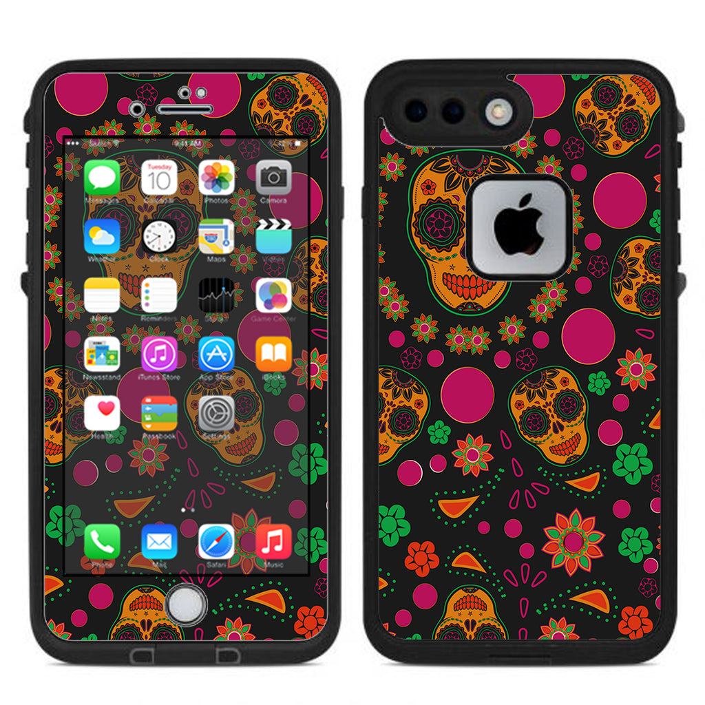  Dia De Los Skulls Lifeproof Fre iPhone 7 Plus or iPhone 8 Plus Skin