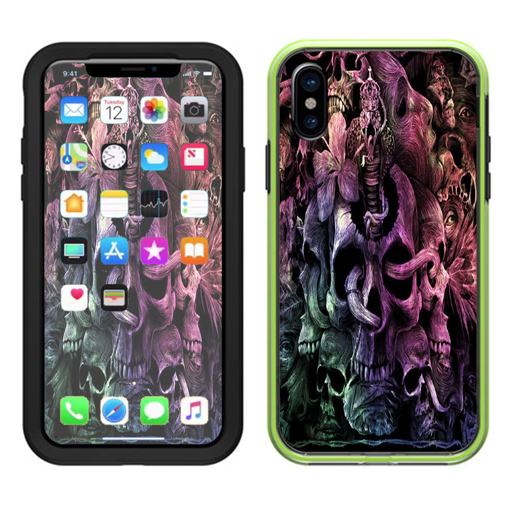  Skull Art Creepy Lifeproof Slam Case iPhone X Skin