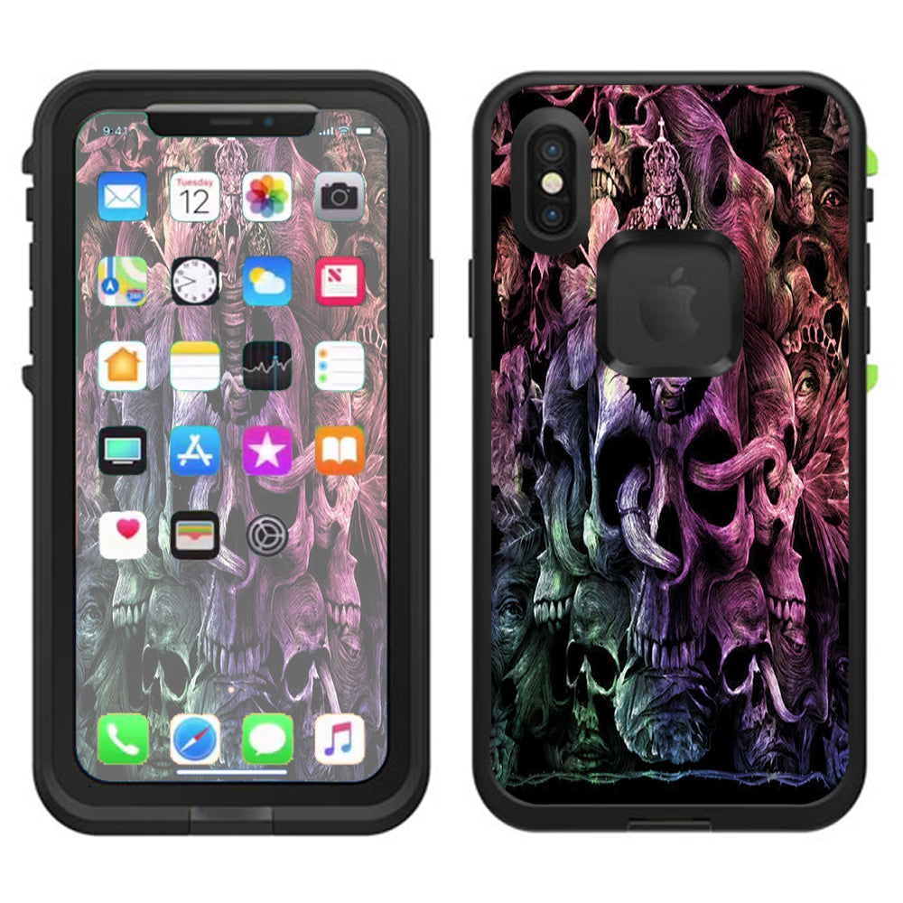  Skull Art Creepy Lifeproof Fre Case iPhone X Skin