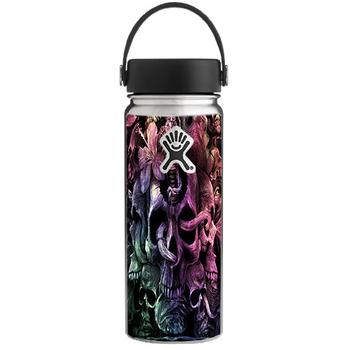  Skull Art Creepy Hydroflask 18oz Wide Mouth Skin