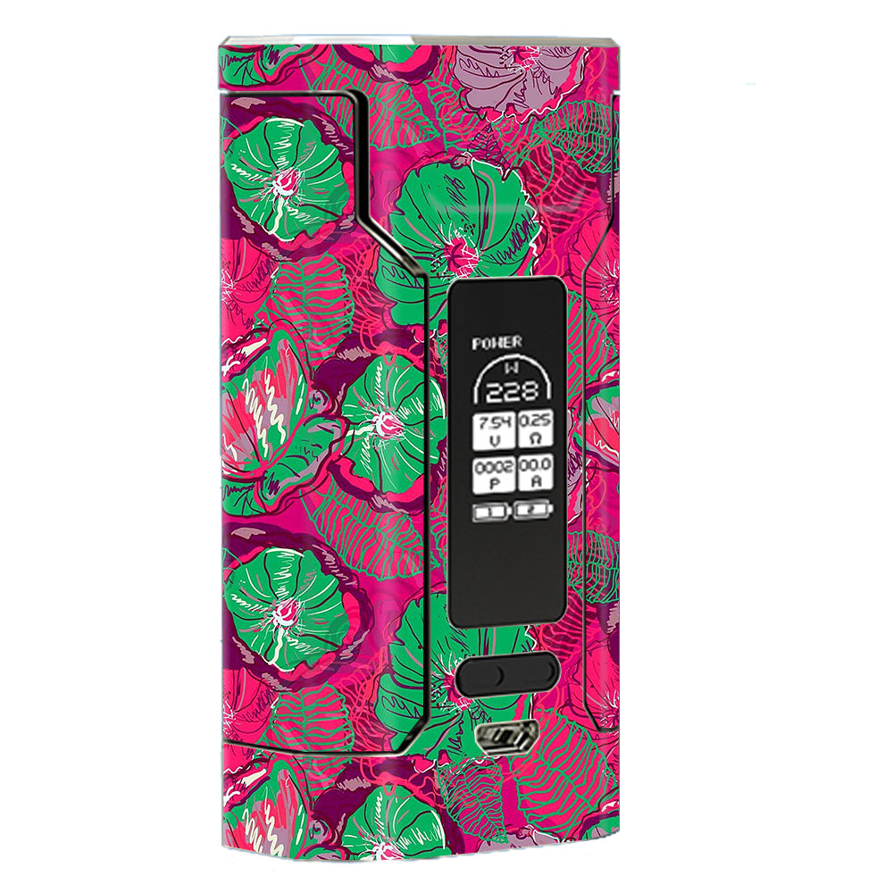  Pink Green Wild Flowers Wismec Predator 228 Skin