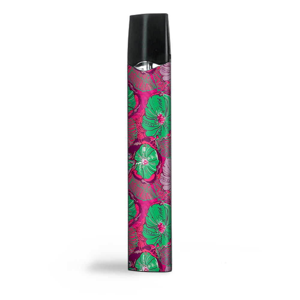  Pink Green Wild Flowers Smok Infinix Ultra Portable Skin